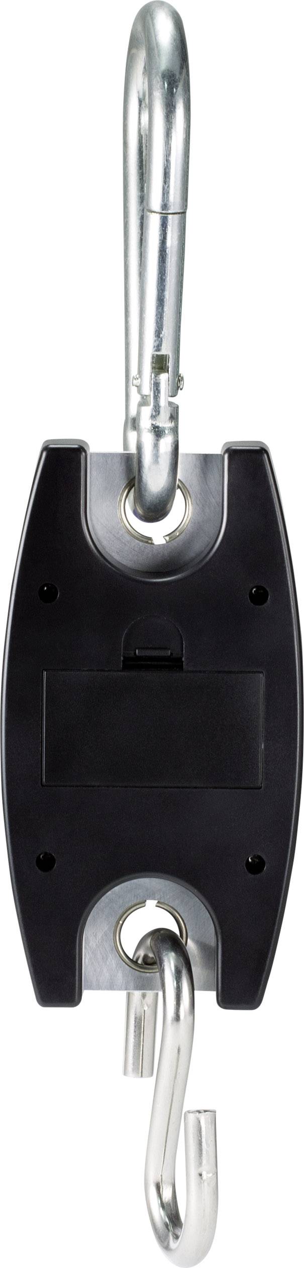 VOLTCRAFT HS-100 Hängewaage Wägebereich (max.) 100kg Ablesbarkeit 100g batteriebetrieben Schwarz