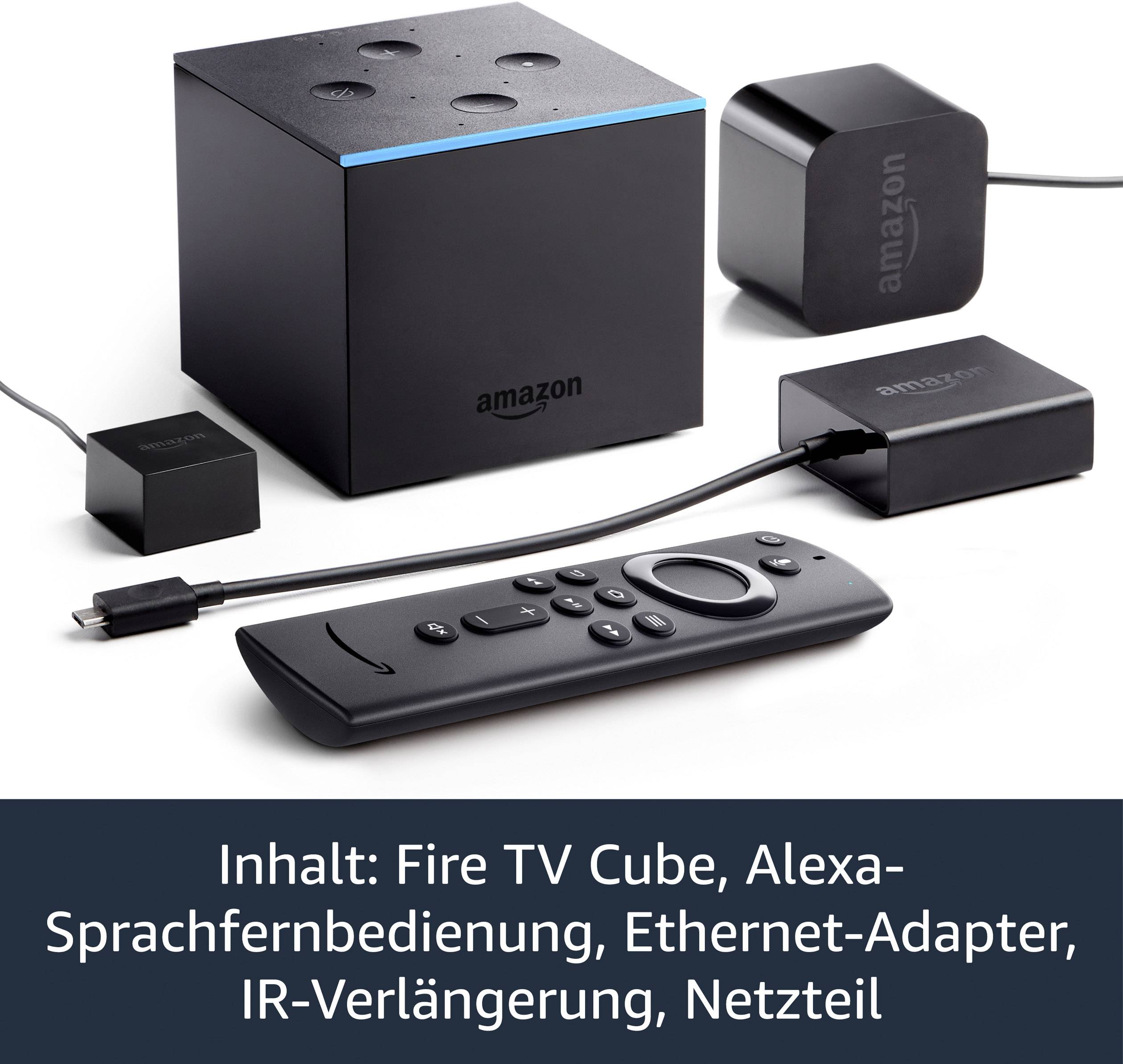 Amazon Fire TV Cube Streaming Box mit Alexa Sprachfernbedienung