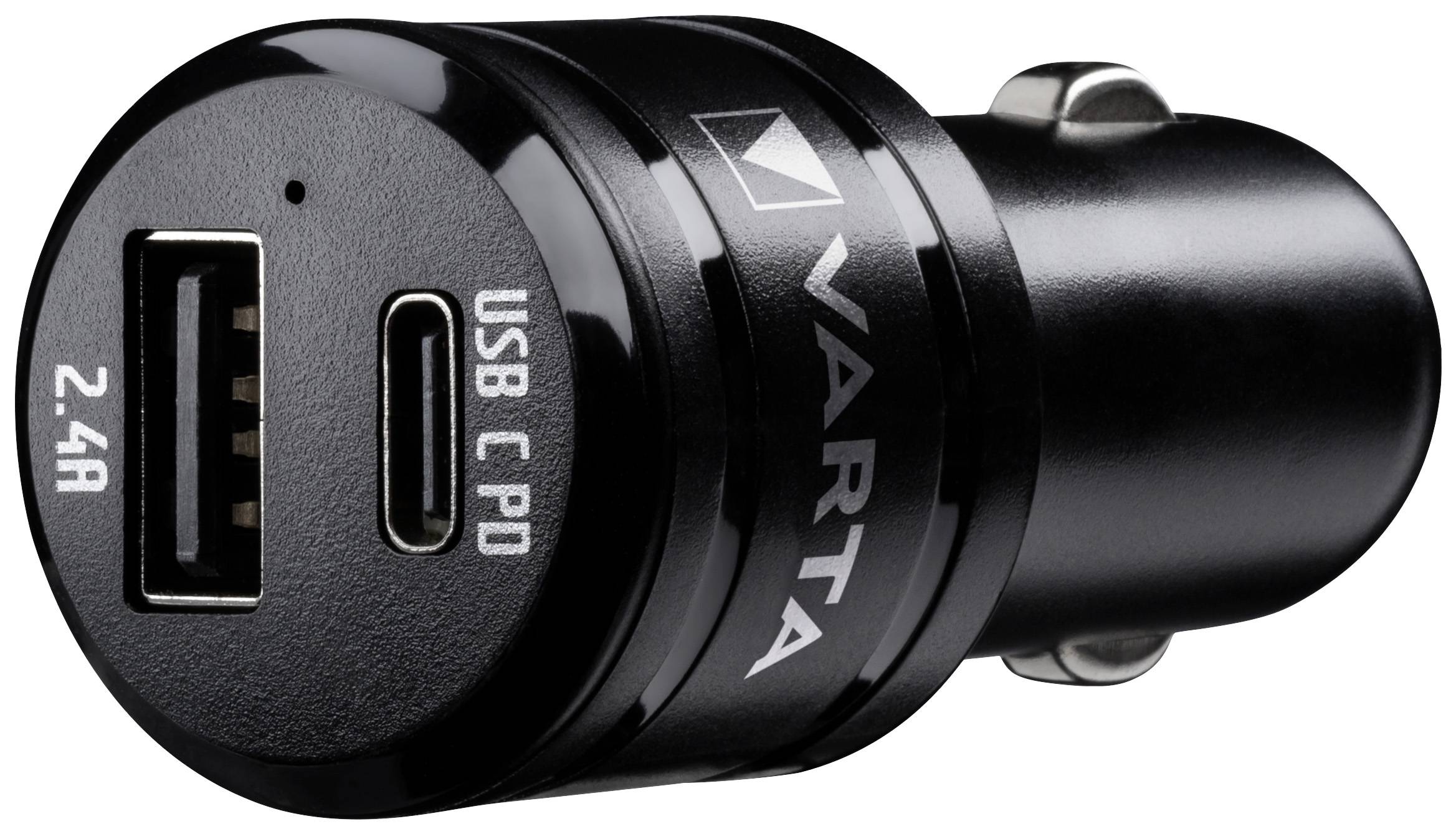 Varta Car Charger Dual USB USB Ladegerät 30 W 1x USB-A, 1x USB-C® Schwarz KFZ, LKW