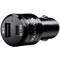 Varta Car Charger Dual USB USB Ladegerät 30 W 1x USB-A, 1x USB-C® Schwarz KFZ, LKW Varta Car Charger Dual USB USB Ladegerät 30 W 1x USB-A, 1x USB-C® Schwarz KFZ, LKW