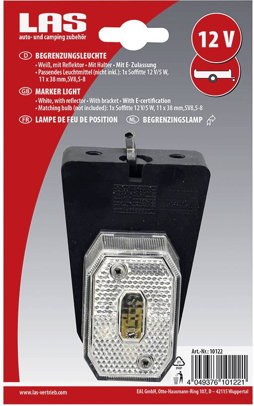 LAS Anhänger-Beleuchtungsset Rückleuchte, Kennzeichenleuchte hinten, rechts, vorne 12 V
