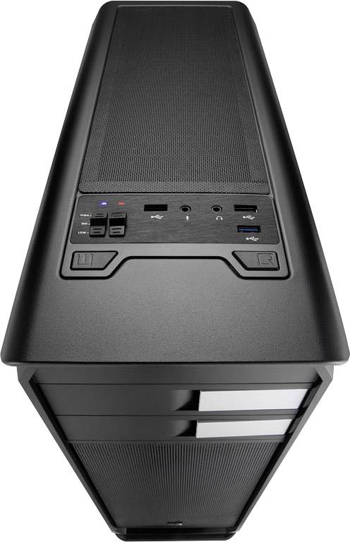 AeroCool Aero-500 Midi-Tower Gehäuse Schwarz 1 vorinstallierter Lüfter, Staubfilter