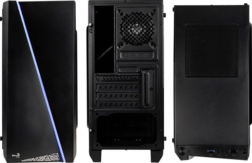 AeroCool Cylon Mini RGB Midi-Tower PC-Gehäuse Schwarz 1 vorinstallierter Lüfter