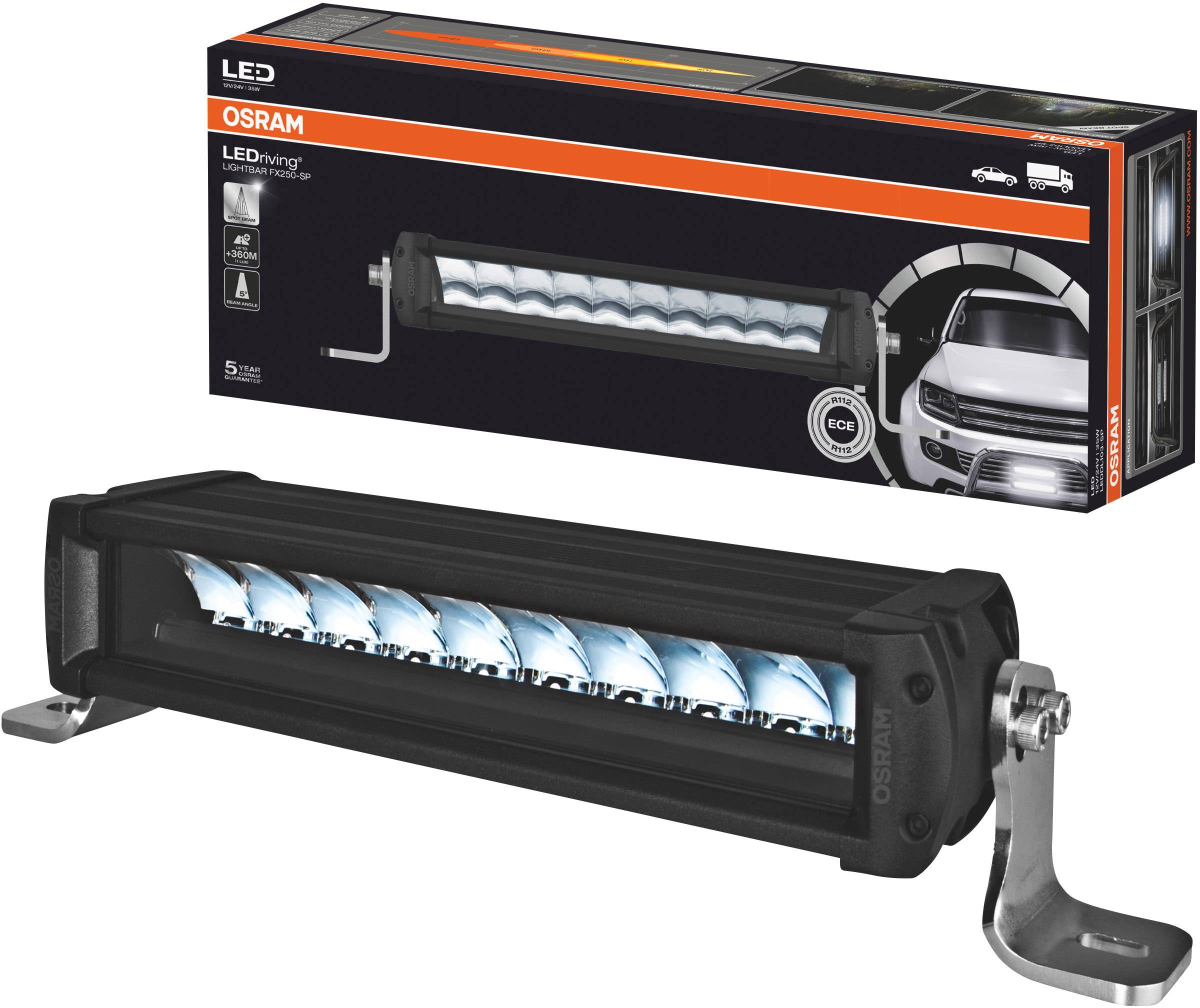 OSRAM Fernscheinwerfer LEDDL103-SP LEDriving LIGHTBAR FX250-SP LED vorne (B x H x T) 309 x 77 x 93.5 mm Schwarz