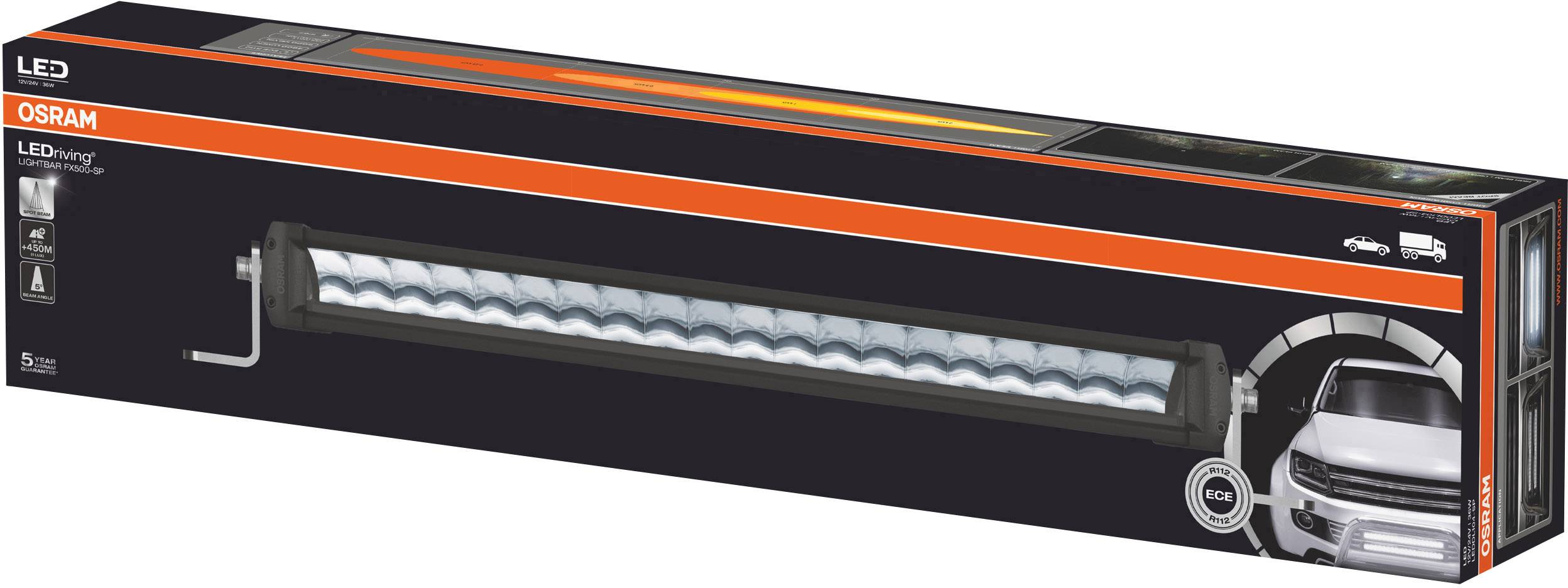 OSRAM Fernscheinwerfer LEDDL104-SP LEDriving LIGHTBAR FX500-SP LED vorne (B x H x T) 564 x 77 x 93.