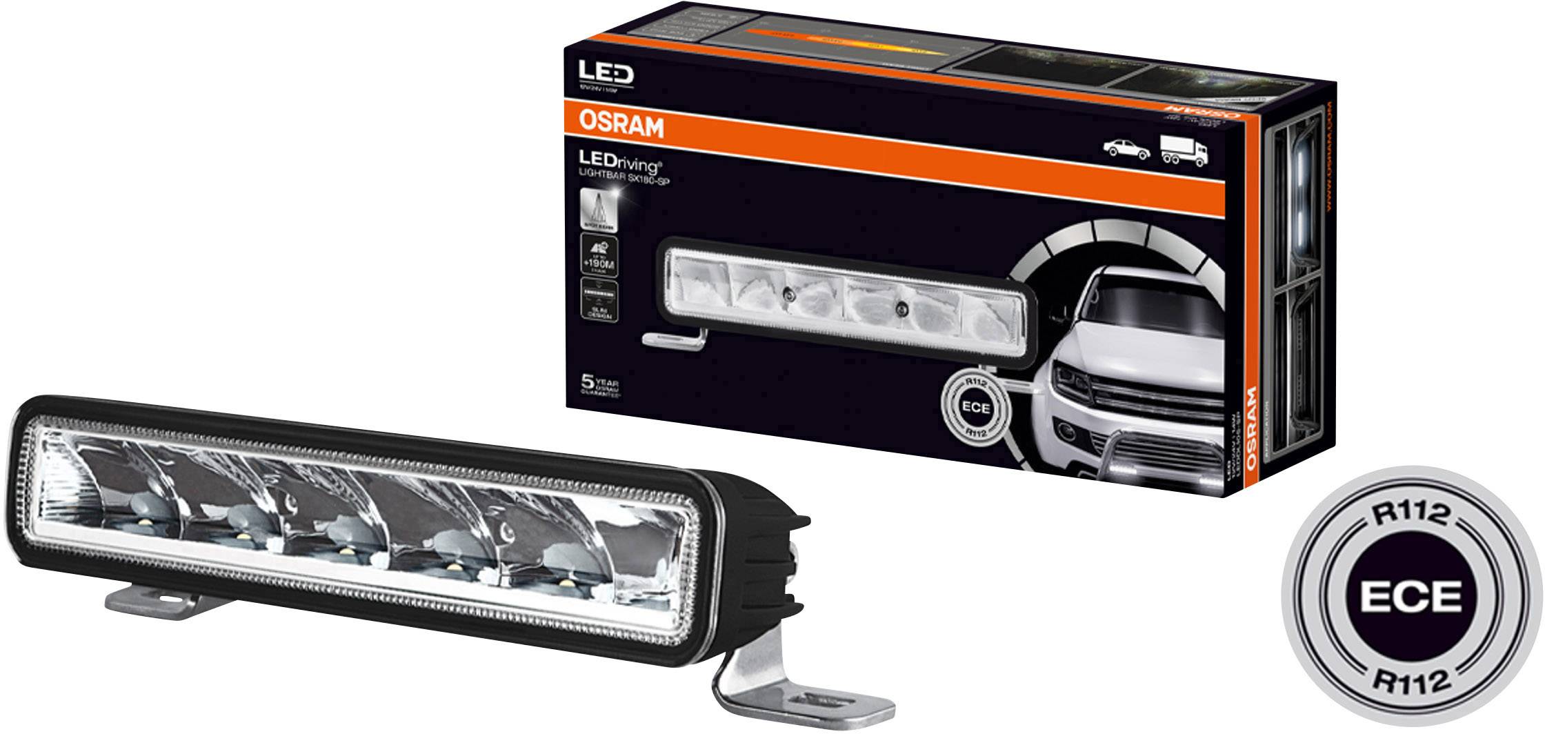 Off-Road-Leuchte von OSRAM, Verpackung mit ECE-Kennzeichnung; rechteckig, mit mehreren LED-Komponenten; speziell für Fahrzeuge.