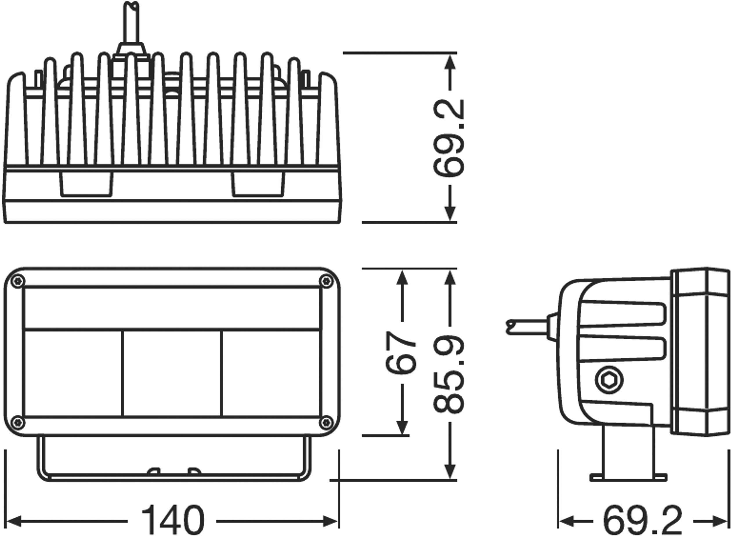 Osram Auto LEDDL102-WD LEDriving LIGHTBAR MX140-WD LED vorne, hinten (B x H x T) 140 x 69 x 86mm Schwarz