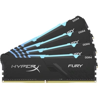 HyperX PC-Arbeitsspeicher Kit Fury RGB HX424C15FB3AK4/32 32GB 4 x 8GB DDR4-RAM 2400MHz CL 15-15-15 HyperX PC-Arbeitsspeicher Kit Fury RGB HX424C15FB3AK4/32 32GB 4 x 8GB DDR4-RAM 2400MHz CL 15-15-15