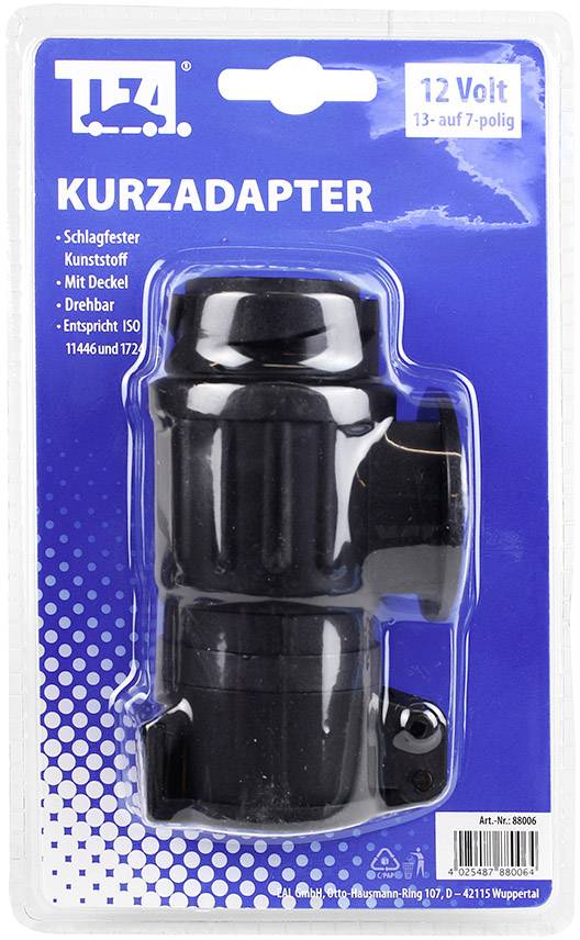 TFA Stecker 88006 Anhänger Adapter [ - Stecker 7polig] Kunststoff