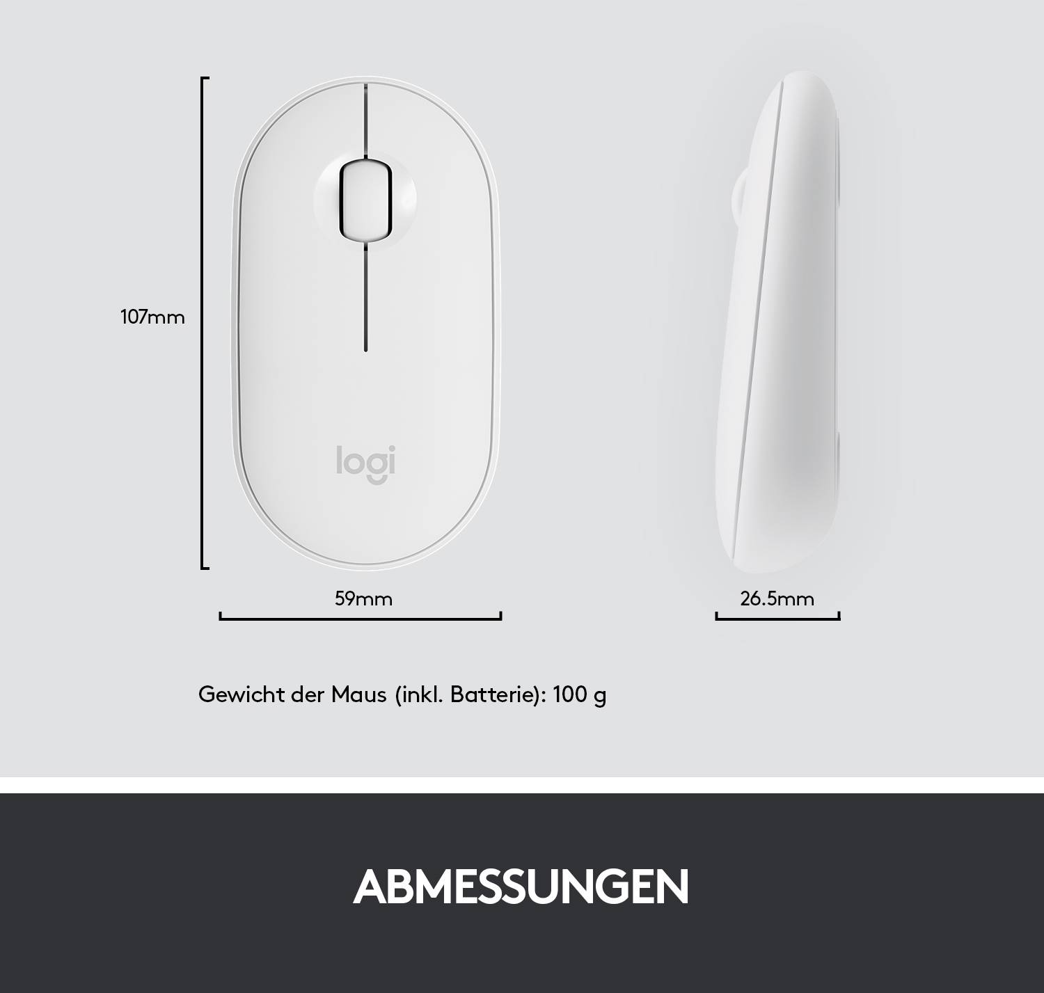 Logitech MK470 Slim Funk Tastatur, Maus-Set Deutsch, QWERTZ Weiß