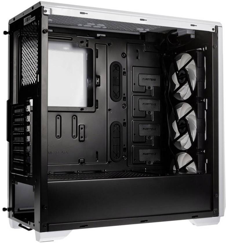 Phanteks Eclipse P400A DRGB Midi-Tower PC-Gehäuse Weiß, Schwarz 3 Vorinstallierte LED Lüfter, Seitenfenster, Staubfilter