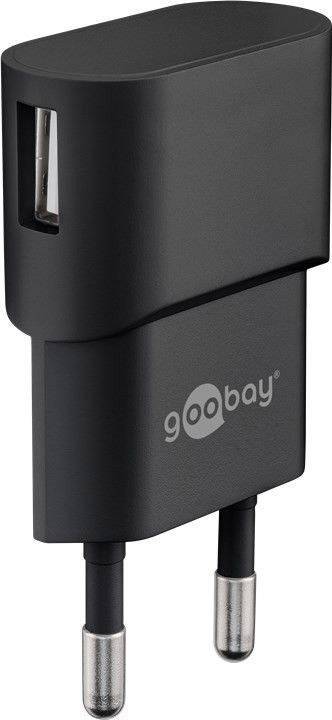 Goobay USB Ladegerät USB 2.0 Buchse A Schwarz Steckdose