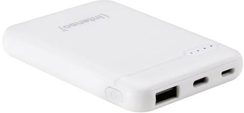 Intenso XS5000 Powerbank 5000 mAh LiPo USB A, USB C®, Micro USB Weiß Statusanzeige  - Onlineshop Voelkner
