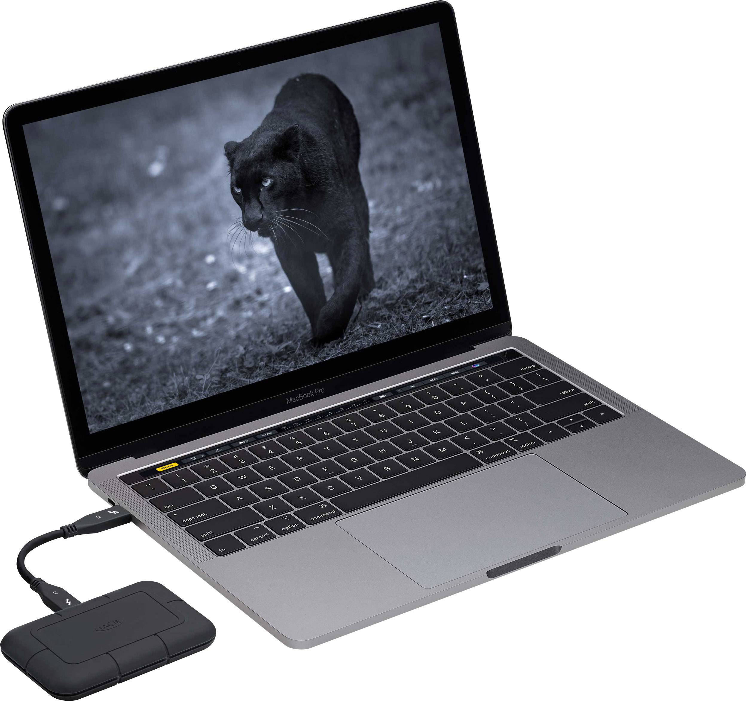 LaCie Rugged® SSD PRO 2 TB Externe SSD Thunderbolt 3 Schwarz STHZ2000800