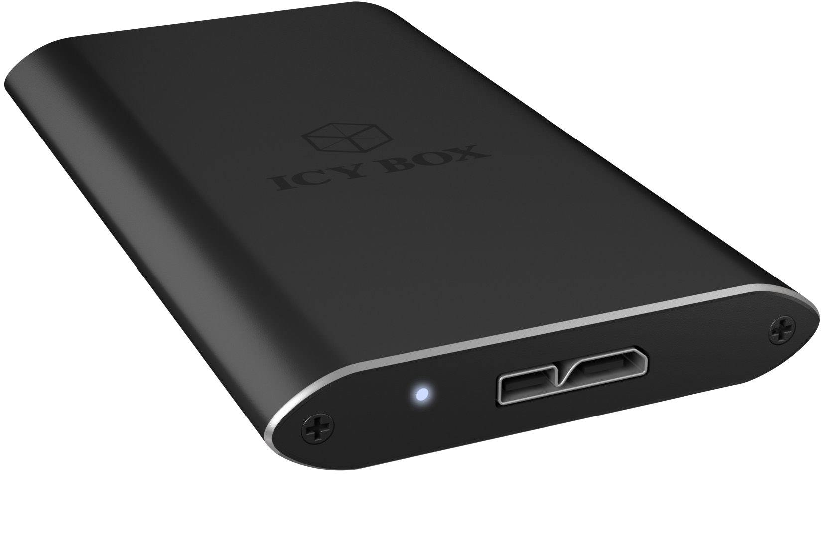 ICY BOX IB-182aMU3 mSATA-Festplatten-Gehäuse SATA SSD USB 3.2 Gen 1 (USB 3.0)