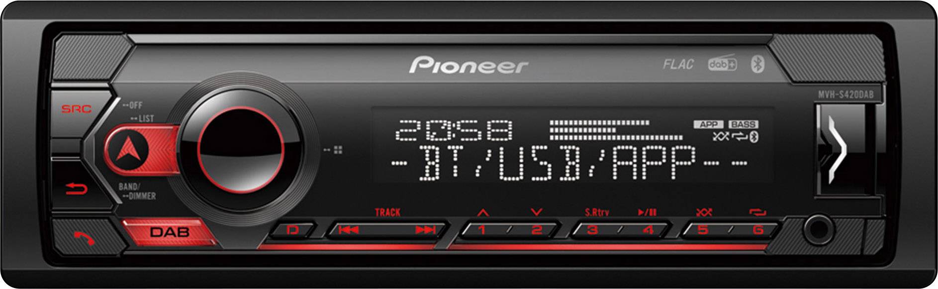 Pioneer MVH-S420DAB Autoradio DAB+ Tuner, Bluetooth®-Freisprecheinrichtung, AppRadio