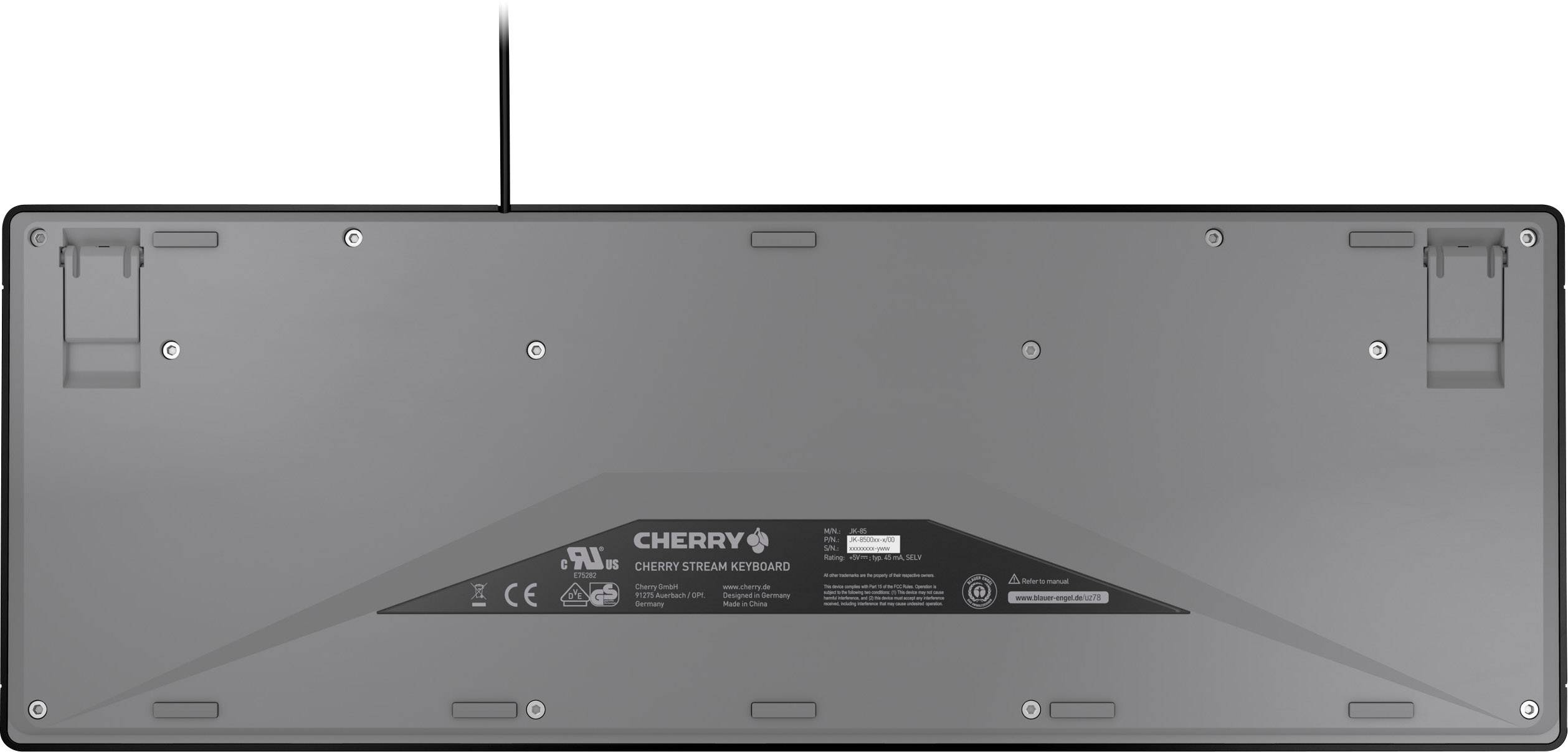 CHERRY Stream USB Tastatur Deutsch, QWERTZ Schwarz