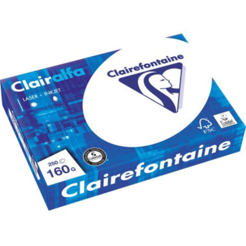 Clairefontaine Clairalfa 2618C Universal Druckerpapier Kopierpapier DIN A4 160 g/m² 250 Blatt Hochw