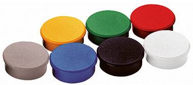 Dahle Magnet (Ø x H) 38 mm x 7 mm Facettrand, rund Schwarz 1 St. 95538-20982