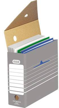 Elba Archivschachtel 100333274 100 mm x 270 mm x 340 mm Wellpappe Grau, Weiß 1 St.