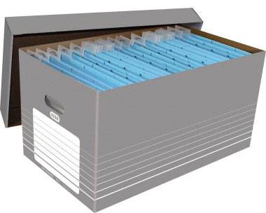 Elba Umzugskarton 100333273 370mm x 322mm x 622mm Wellpappe Grau, Weiß 5St.