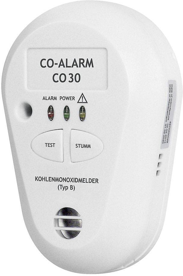 PENTATECH CO30 Kohlenmonoxid-Melder inkl. 10 Jahres-Batterie batteriebetrieben detektiert Kohlenmonoxid