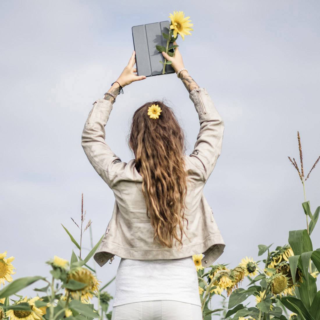 Hama Fold Clear Tablet-Cover 25,9 cm (10.2") Book Cover Grau