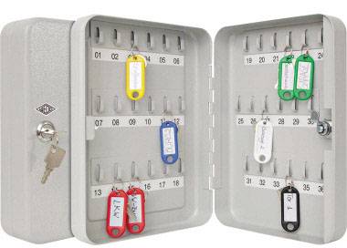 WEDO Schlüsselkasten 10253637X Anzahl Haken 36 Lichtgrau