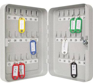 WEDO Schlüsselkasten 10253637X Anzahl Haken 36 Lichtgrau