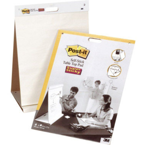 Post-it Super Sticky Meeting Chart Flipchartblock Anzahl der Blätter: 20 blanko 508mm x 584mm Weiß