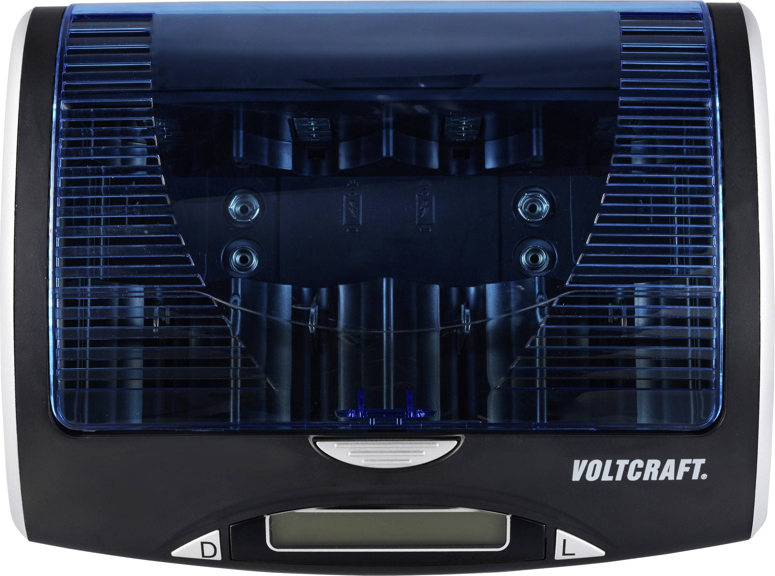 VOLTCRAFT P-600 Rundzellen-Ladegerät NiMH Micro (AAA), Mignon (AA), Baby (C), Mono (D), 9V Block