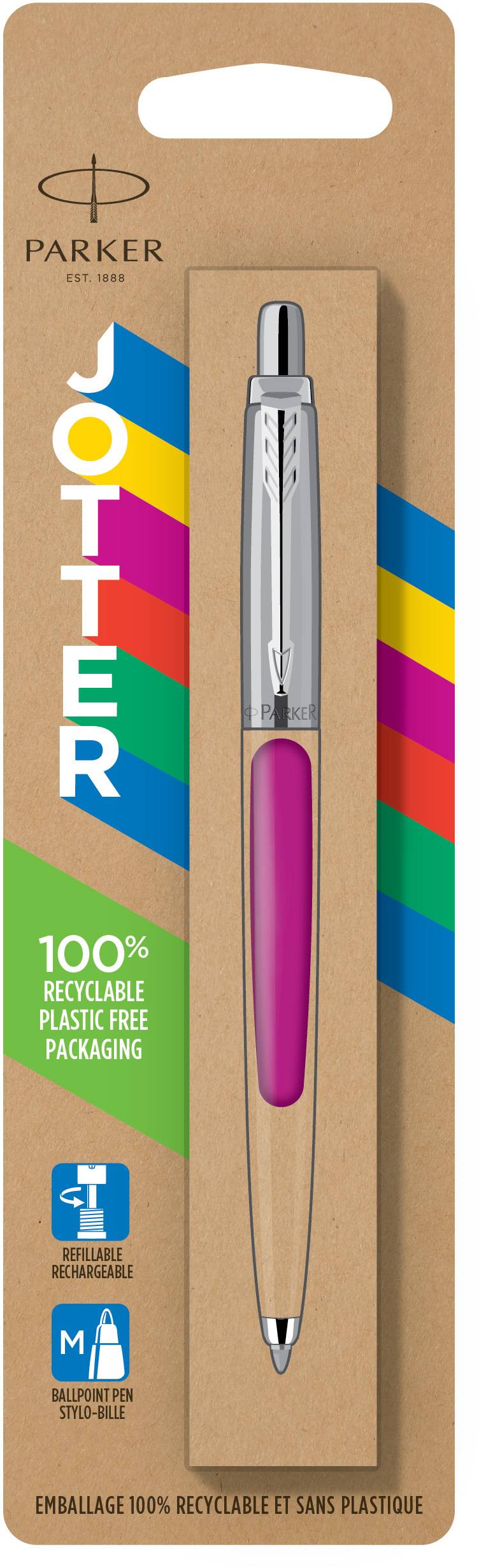 Parker Kugelschreiber Jotter Pink 2075996 Schreibfarbe: Blau