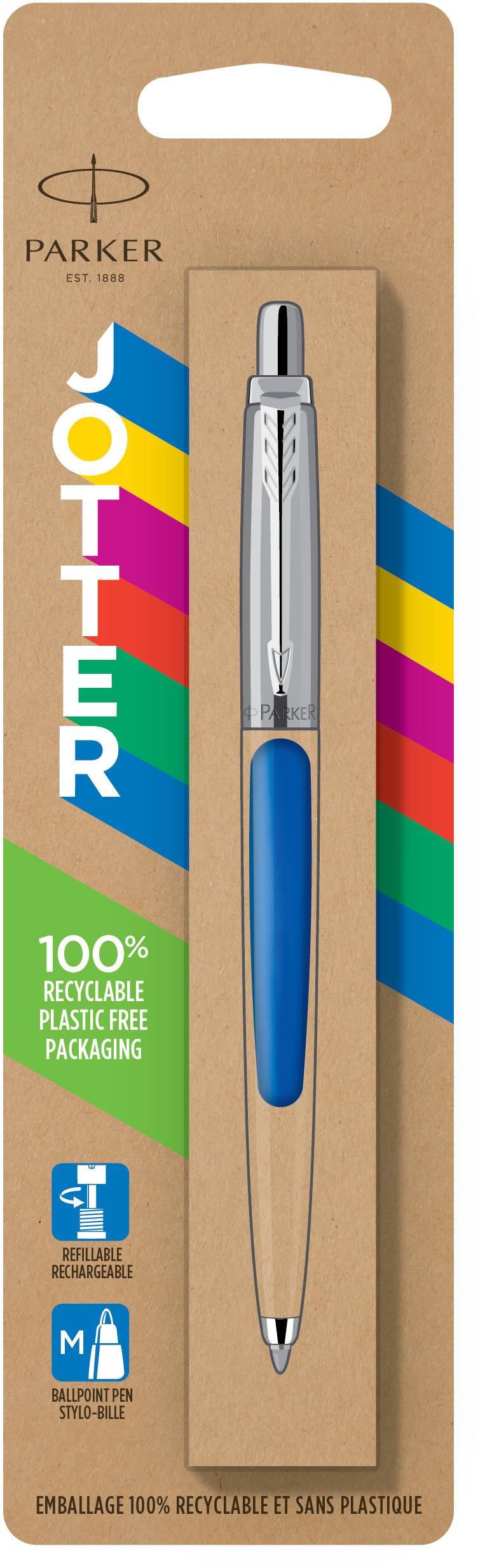 Parker Pen Kugelschreiber Jotter Blau 2076052 Schreibfarbe: Blau