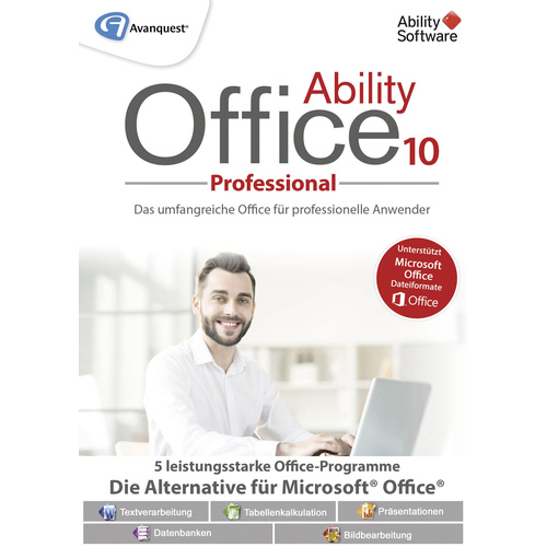 Avanquest Ability Office 10 Professional Vollversion, 1 Lizenz Windows Office-Paket