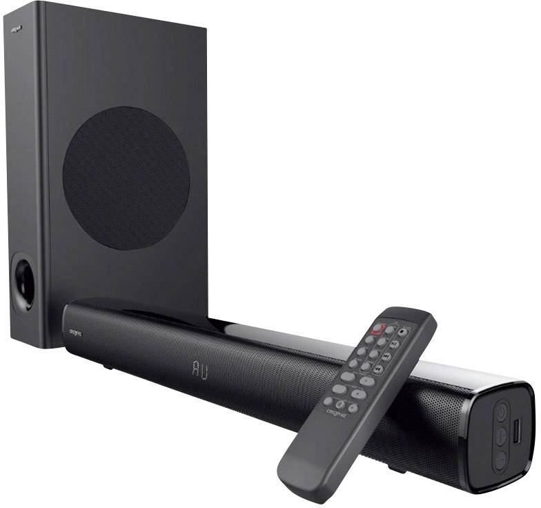 Creative Stage 2.1 PC-Lautsprecher Bluetooth®, Kabelgebunden, Digital 160 W Schwarz