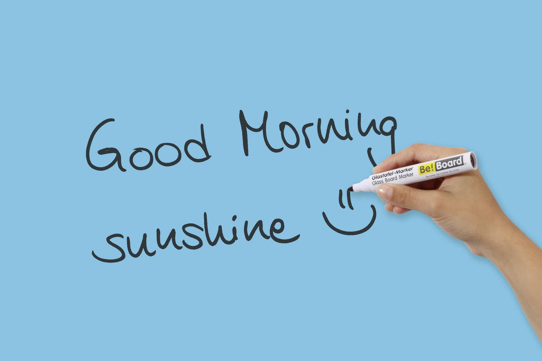 BE! Board Glas-Magnettafel (B x H) 45 cm x 45 cm Blau B1103