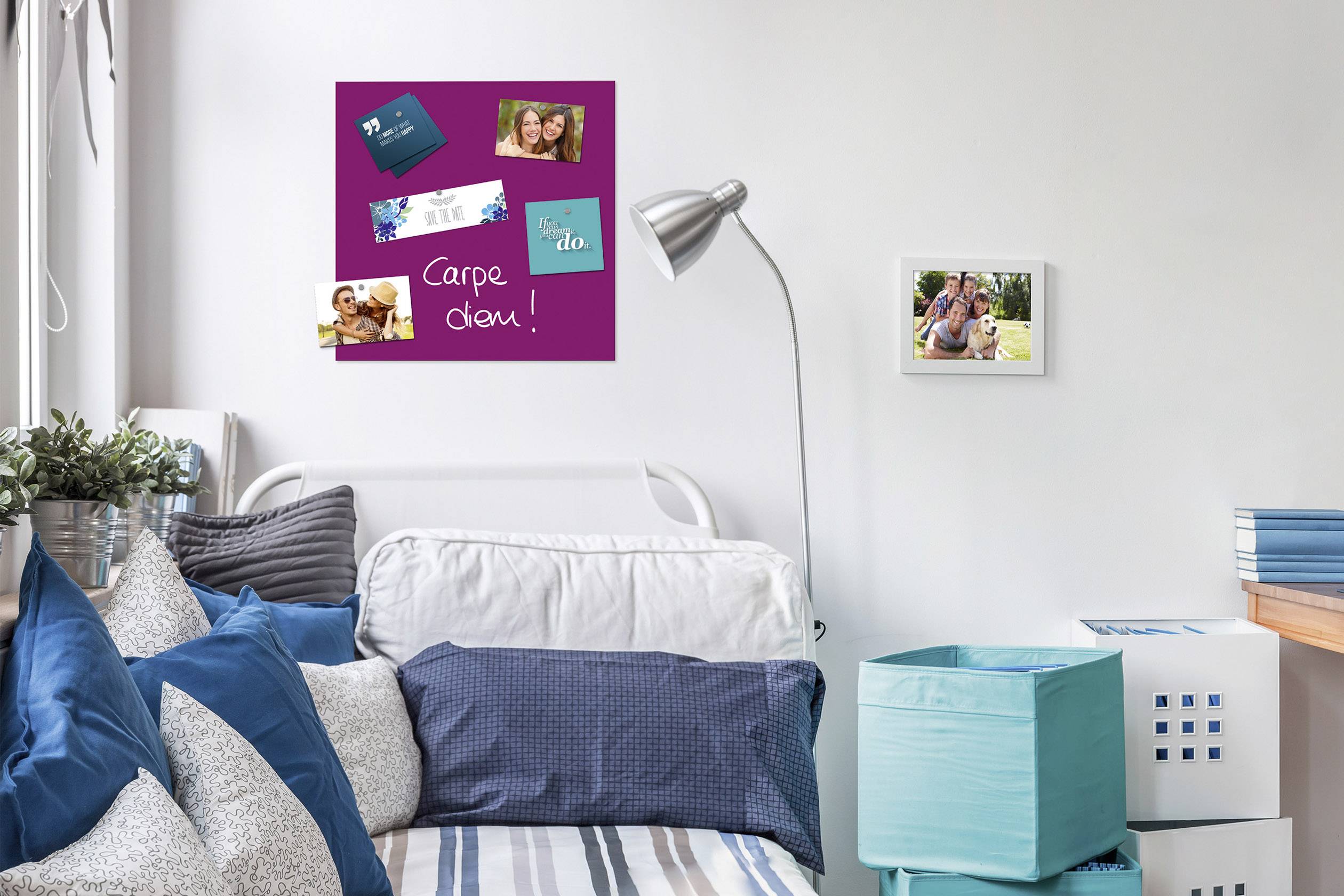 BE! Board Glas-Magnettafel (B x H) 45 cm x 45 cm Beere B1104