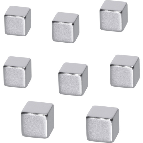 BE! Board Aimant Néodyme B3101 (l x H x P) 10 x 10 x 10 mm cube argent 8 pc(s) B3101