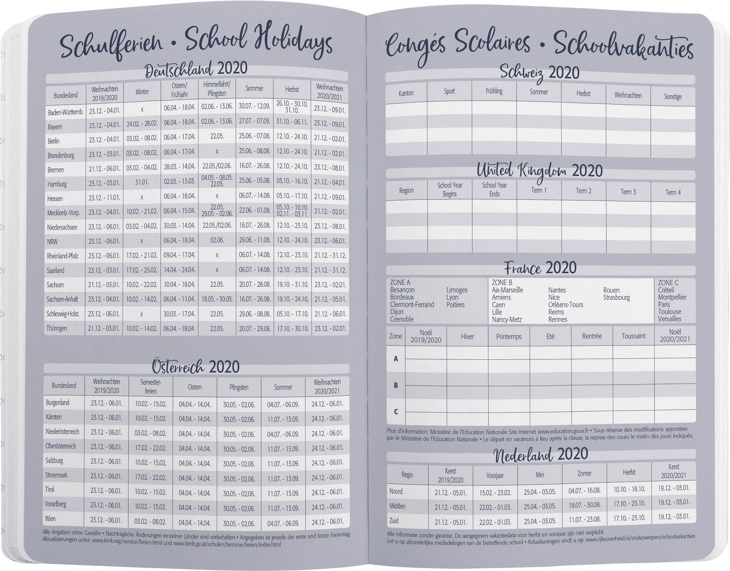 Sigel Wochenkalender Jolie® 2020 indigo blue J0101 DIN A5 Farbe des Einbandes: Blau 1St.