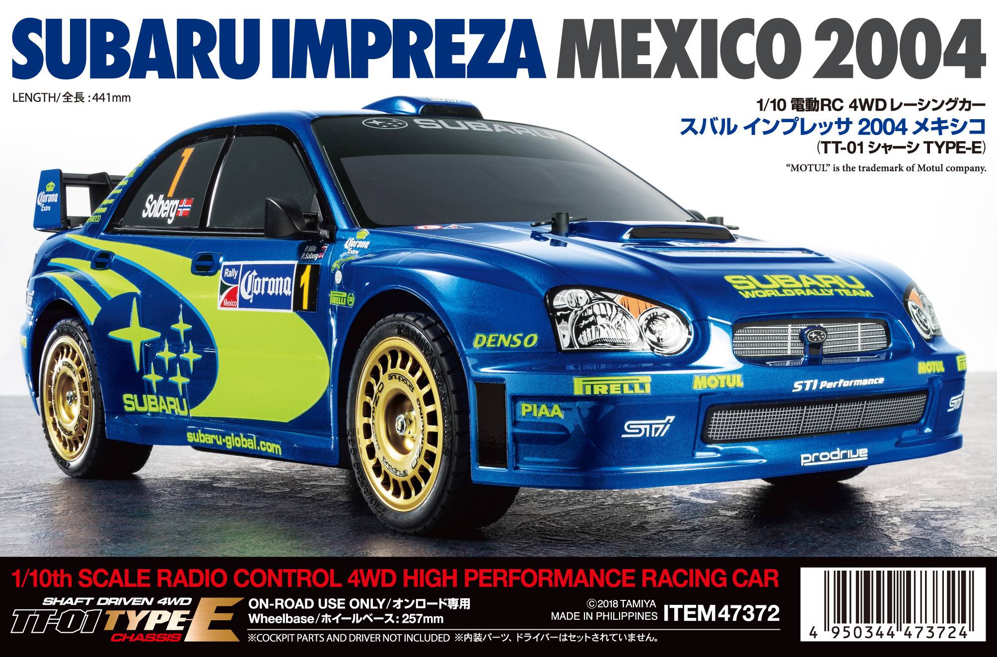 Tamiya TT-01E Subaru Impreza WRX 2004 Brushed 1:10 RC Modellauto Elektro Straßenmodell Allradantrieb (4WD) Bausatz
