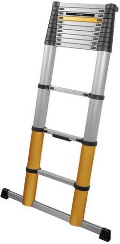 Giraffe Air 7063088 Aluminium Teleskopleiter Arbeitshöhe (max.): 4.6m Silber, Schwarz, Bron