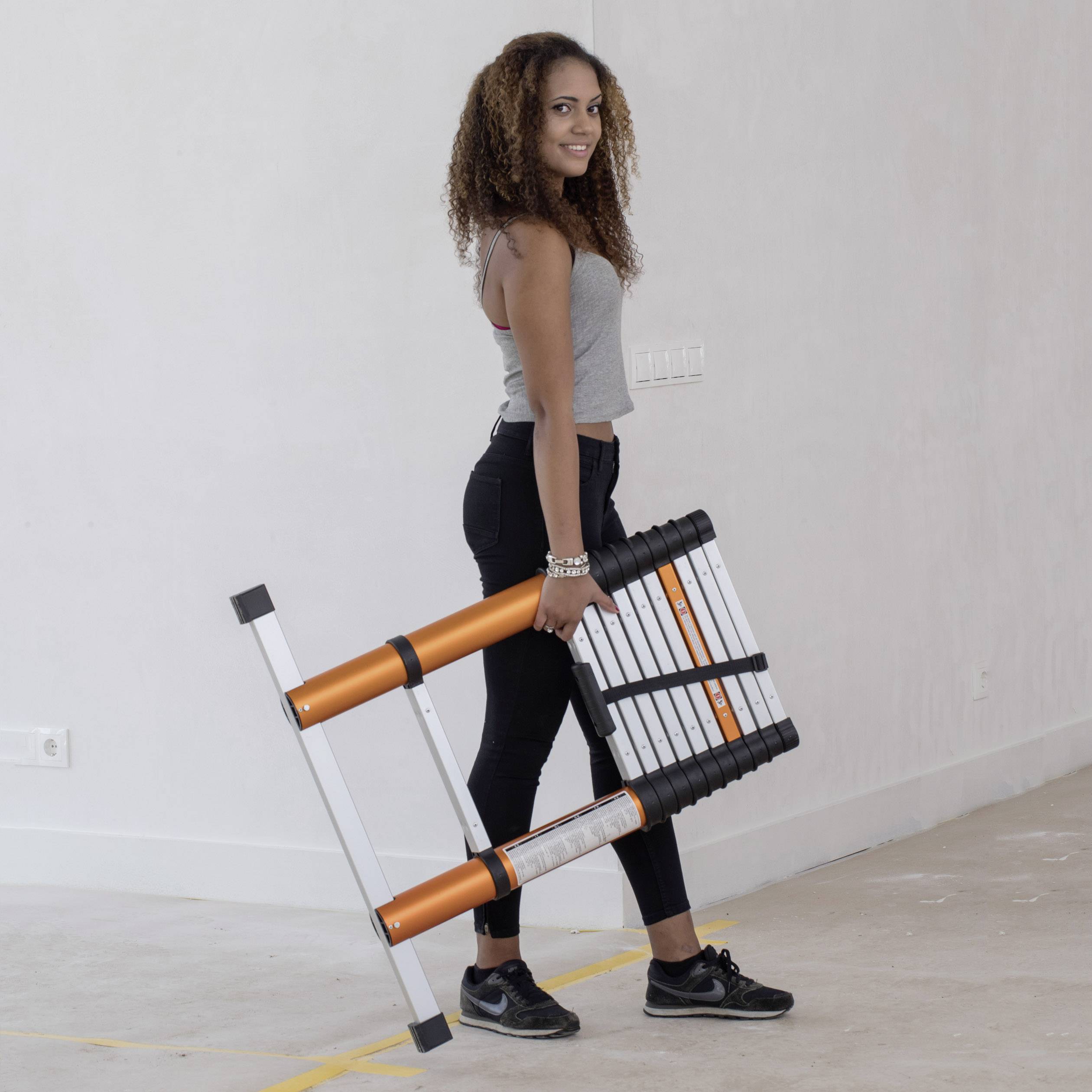 Batavia Giraffe Air 7063088 Aluminium Teleskopleiter Arbeitshöhe (max.): 4.6 m Silber, Schwarz, Bronze 15.3 kg