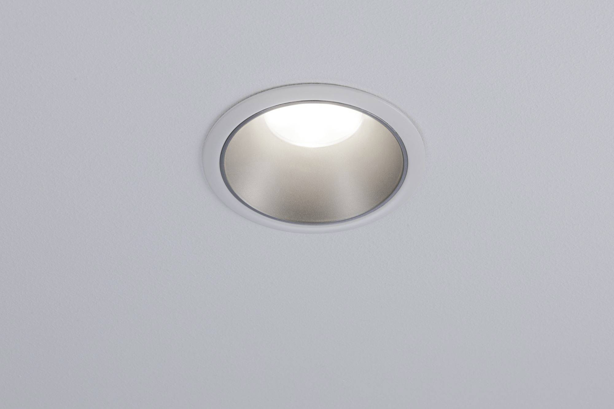 Paulmann 93409 Cole Coin Einbauleuchte LED 6W Weiß, Silber