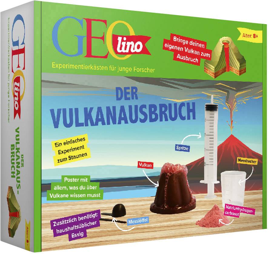 Geolino 67079 Vulkanausbruch Experimente, Naturwissenschaften, GEOlino Experimentierkasten ab 8 Jahre
