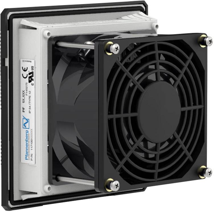 Pfannenberg PF 11000 24DC 54 9011 Schaltschrank-Lüfter 24 V/DC 2.4 W (B x H x T) 109 x 109 x 53 mm 1 St.