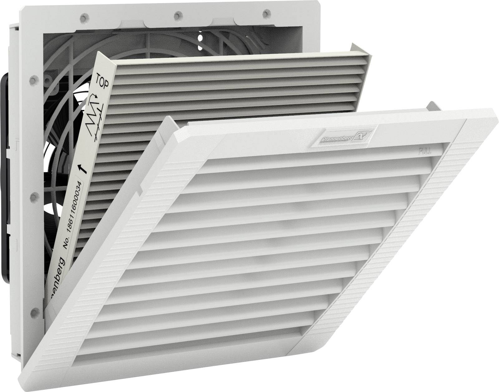 Pfannenberg PF 32000 24DC 55 UV 7035 Schaltschrank-Lüfter 24 V/DC 5 W (B x H x T) 202 x 202 x 87 mm 1 St.