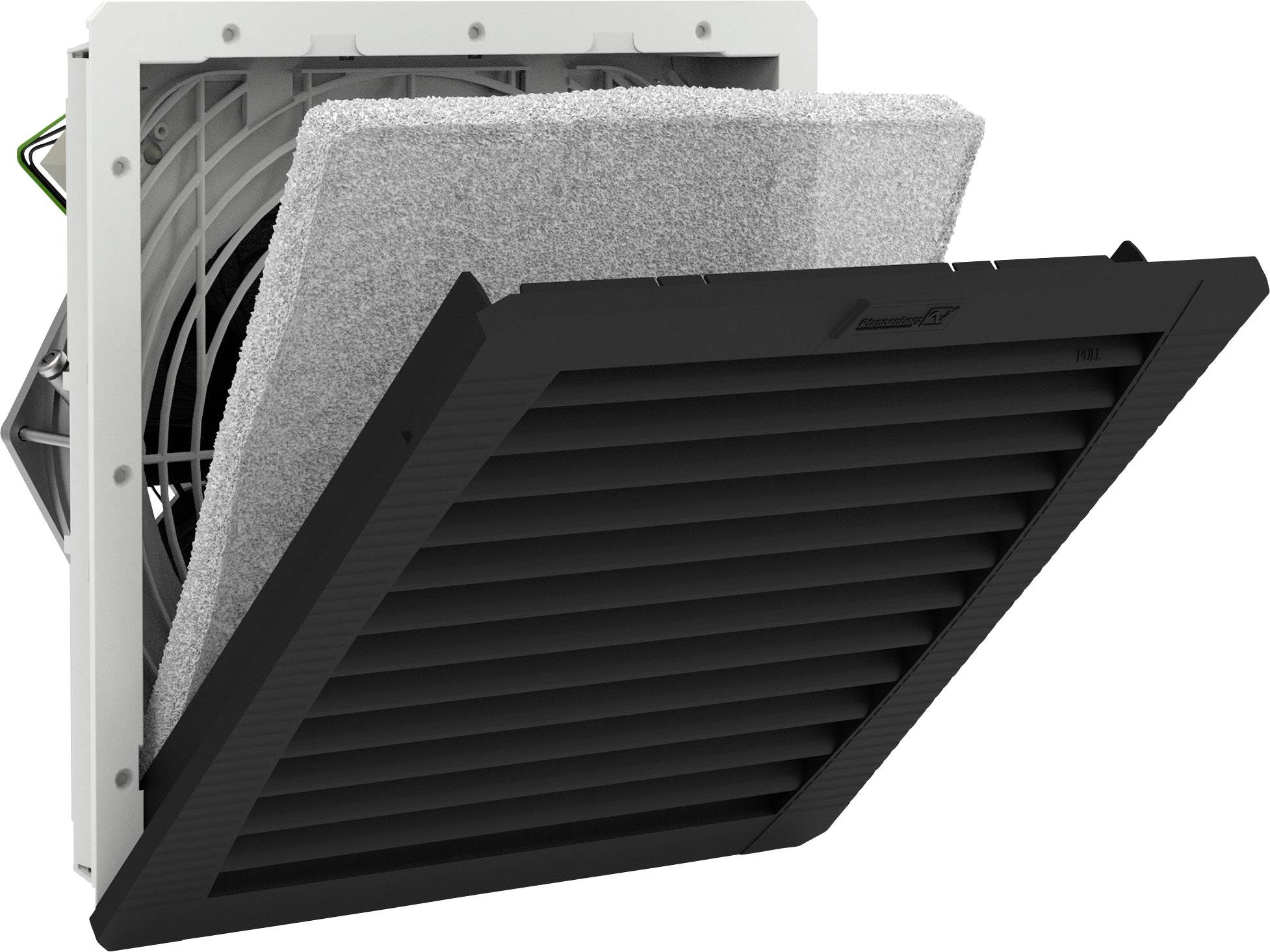 Pfannenberg PF 43000 24DC 54 9011 Schaltschrank-Lüfter 24 V/DC 12 W (B x H x T) 252 x 252 x 103 mm 1 St.