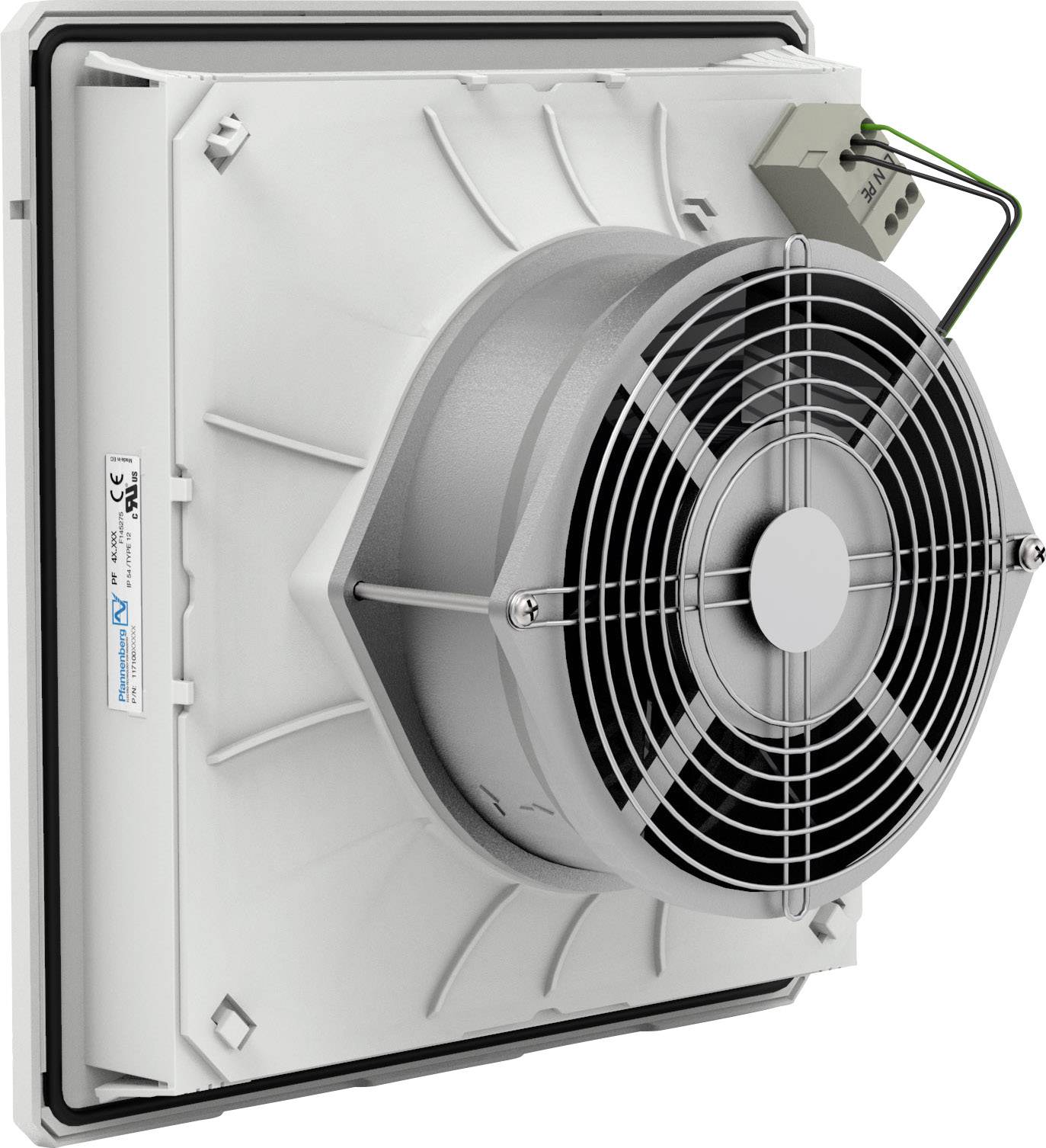 Pfannenberg PF 43000 24DC 55 UV 7035 Schaltschrank-Lüfter 24 V/DC 12 W (B x H x T) 252 x 252 x 103 mm 1 St.