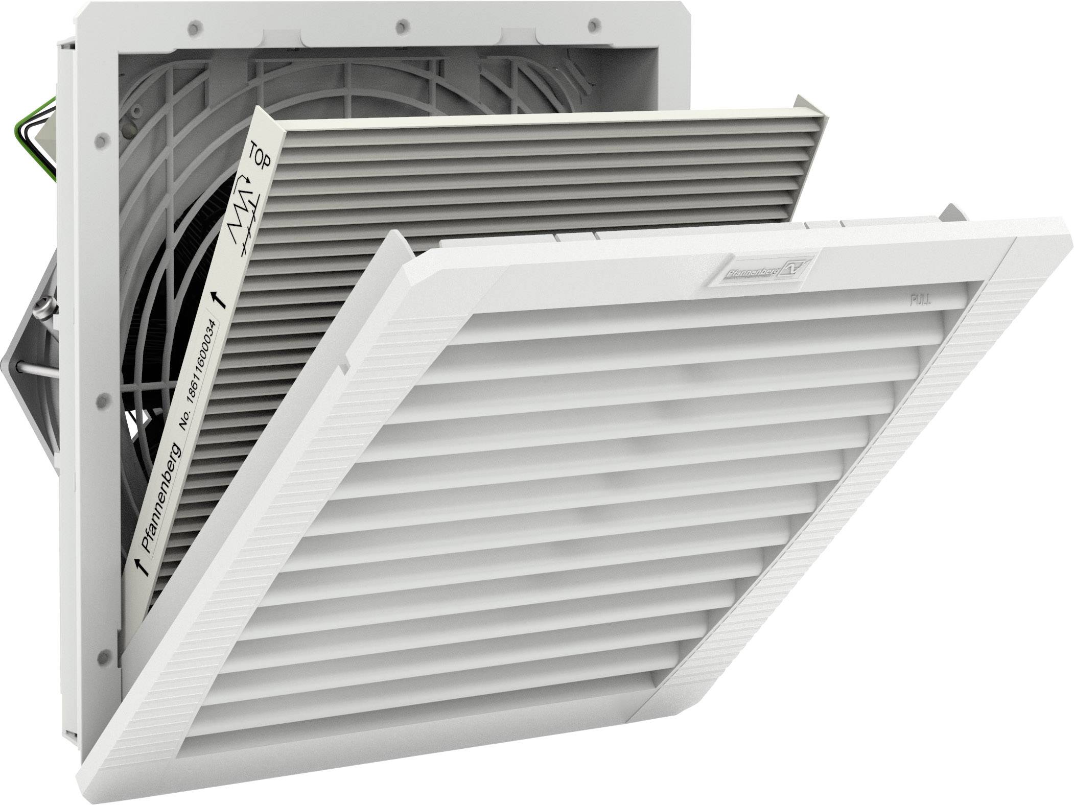 Pfannenberg PF 43000 24DC 55 UV 7035 Schaltschrank-Lüfter 24 V/DC 12W (B x H x T) 252 x 252 x 103mm 1St.