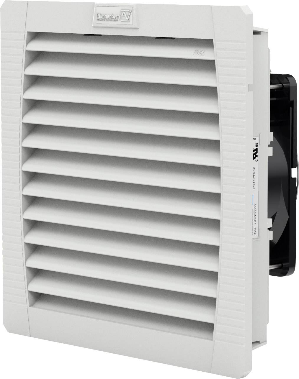 Lüftungsgitter aus weißem Kunststoff, rechteckig, mit horizontalen Lamellen für Luftzirkulation in Ventilationssystemen.
